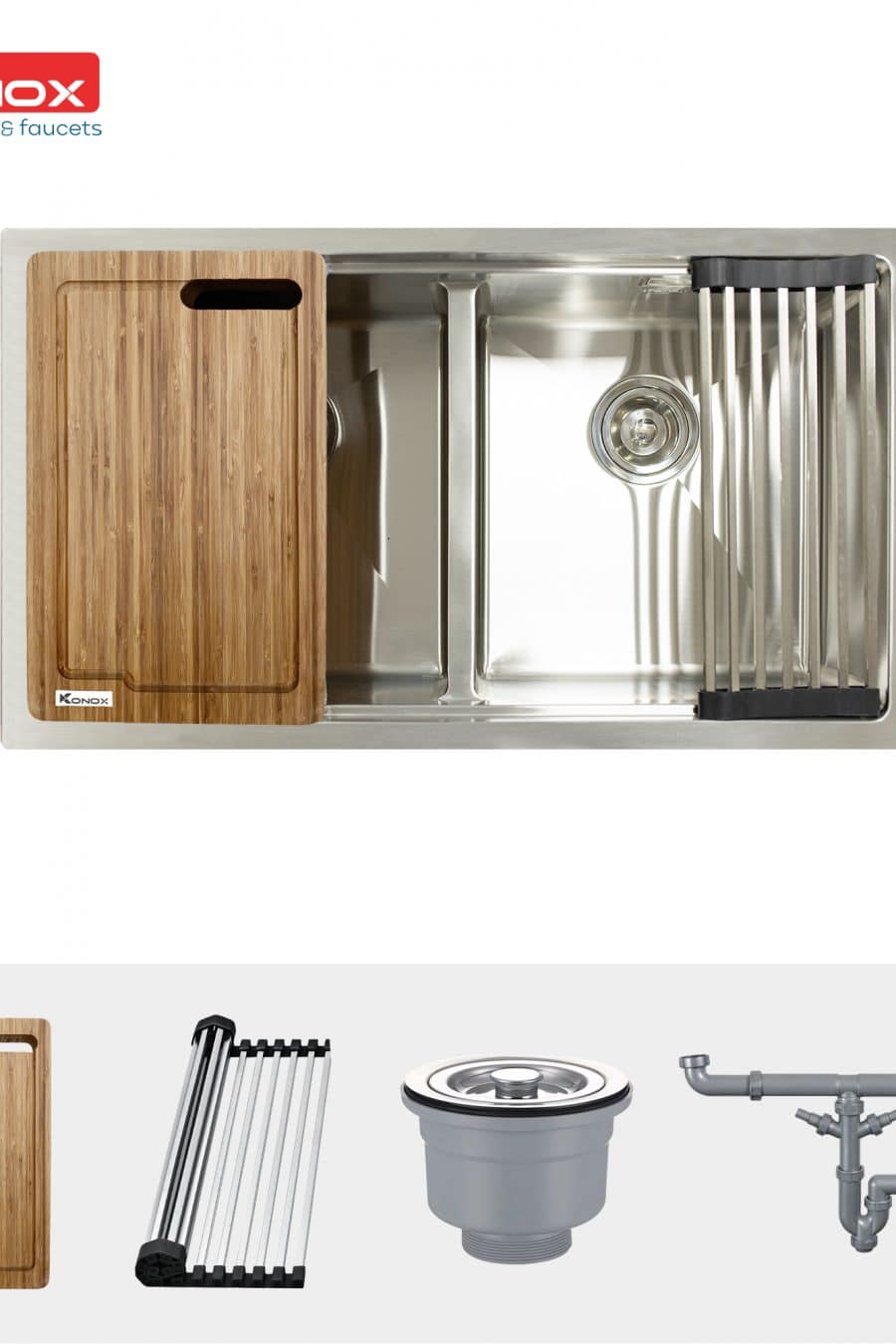 Chau Rua Bat Inox Undermount Series Model Kn8046dub Kitchen Sink